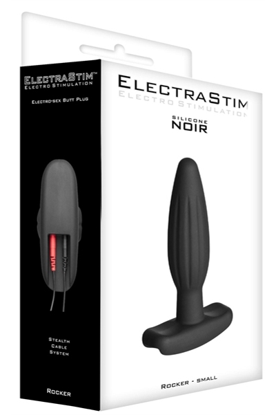 Electrastim siliconen noir "rocker" grote buttplug - afbeelding 2