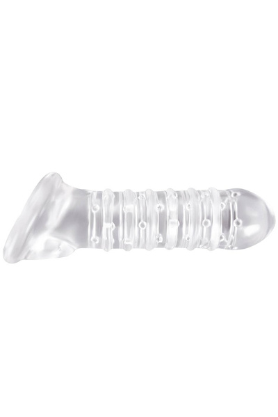 Renegade - geribbelde penis sleeve - doorzichtig