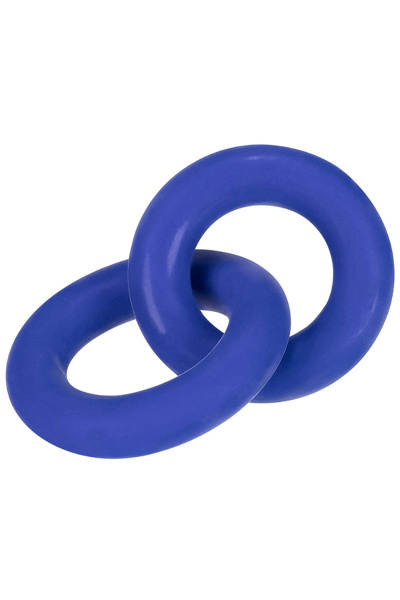 Hunkyjunk cock & ball ringen duo-linked - kobalt
