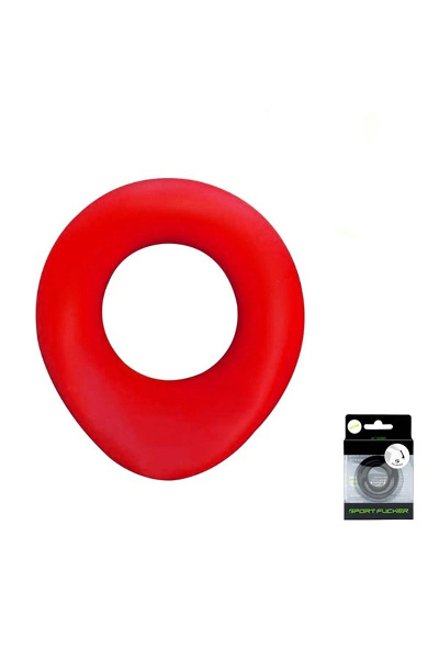 Sportfucker liquid silicone wedge cockring - rood - afbeelding 2