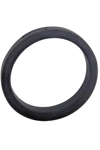 Flat slick silicone cock ring 55 mm black