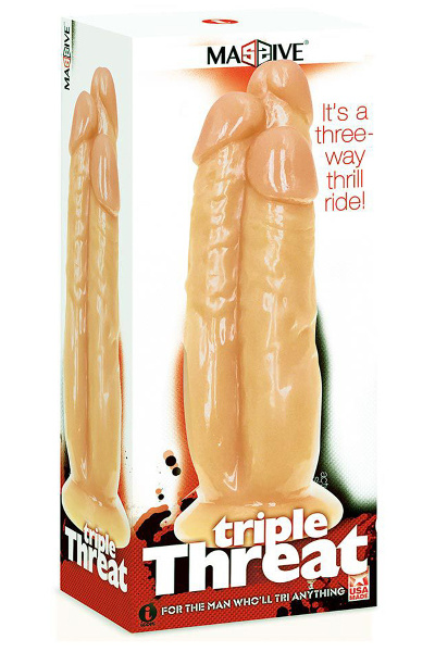 Triple threat dildo 29 cm - afbeelding 2