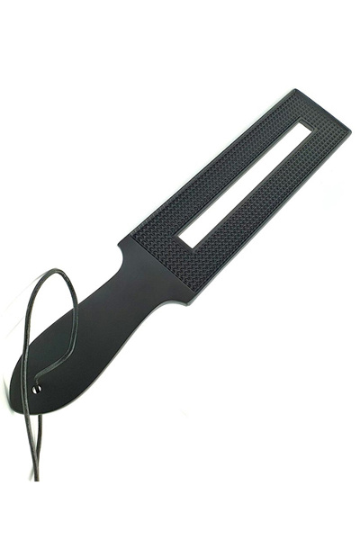 Spanking paddel met aluminium inzet stuk - zwart