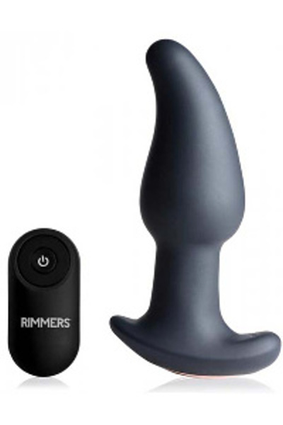 Gyro-M 10X gebogen rimming buttplug met afstandsbediening