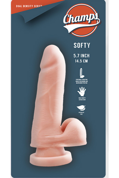 Champs - softy dual density dildo 14.5 cm - afbeelding 2
