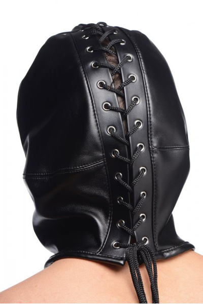 Bondage masker met rits aan de voorkant - afbeelding 2