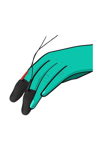Electrastim explorer siliconen zwarte vinger sleeves - afbeelding 2