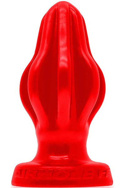 Oxballs siliconen airhole-2 finned - medium- buttplug - rood