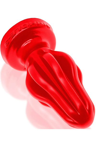 Oxballs siliconen airhole-2 finned - medium- buttplug - rood - afbeelding 2
