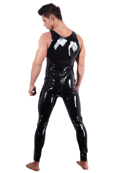 Latex jumpsuit voor heren - afbeelding 2