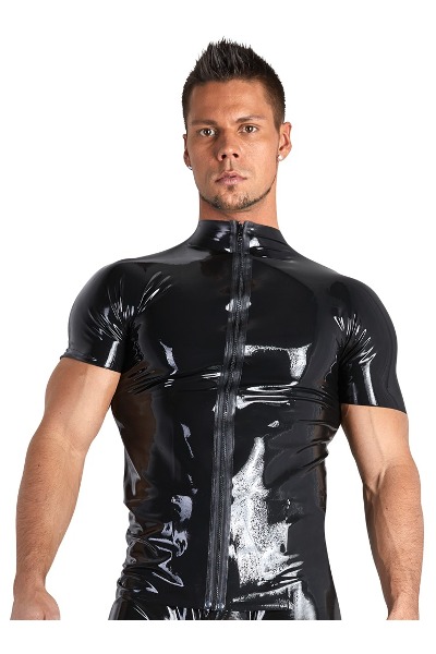 Heren latex shirt